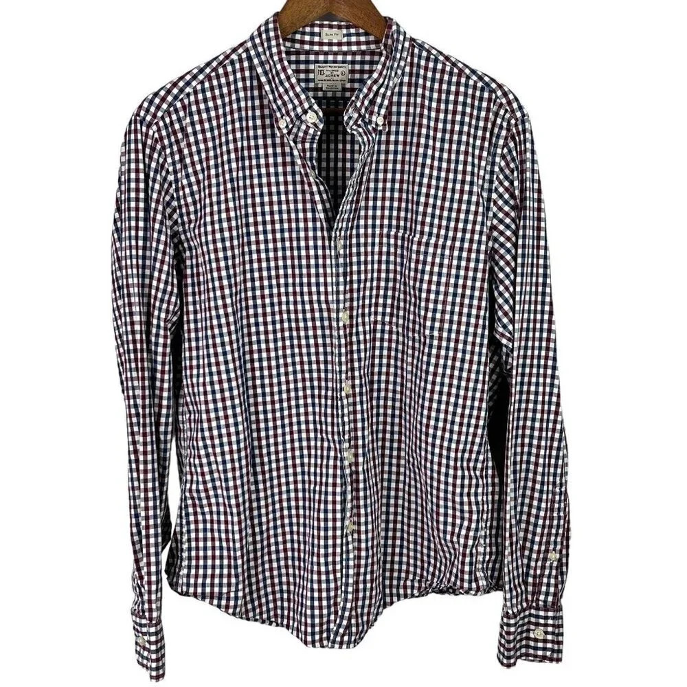 J.Crew Slim Fit Shirt Mens Large Slim Fit Quality Woven Button Down Multicolor